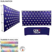 Tradeshow booth package Ultra, 15' Straight Fabric Wall Display and...