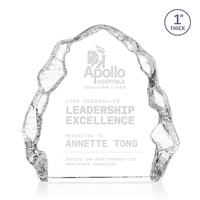 Iceberg shape optical crystal award with staggered edges, 4 1/2" x... from...