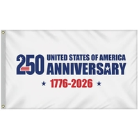 3' x 5' Single Reverse White America 250 Anniversary Flag... from ASI 80228...