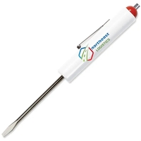 0.69"H x 5.93"W large barrel pocket screwdriver with 1/8" flat tip... from...