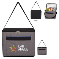 Cooler tote made of polyester with foil laminated polyethylene foam...