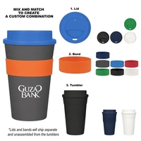 16 oz. travel tumbler with a silicone grip and a screw-on,... from ASI 61125...