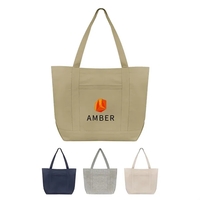 7" x 21" x 14" recycled cotton canvas tote bag with... from ASI 61125 Hit...