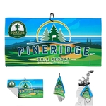 FULL COLOR CENTER HOOK RECYCLED GOLF TOWEL - 400 GSM