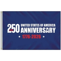 4' x 6' Single Reverse Blue America 250 Anniversary Flag