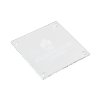 Square shaped glass coaster with laser etching on 1 location... from ASI...