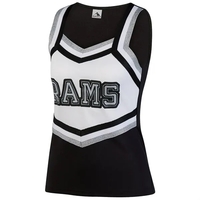 V-neck polyester/spandex knit cheer top for girls that's odor resistant...