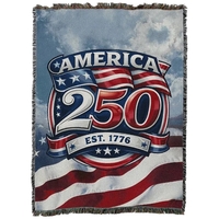 America 250 Jacquard Woven 100% Cotton Blanket Collection size 54"x72" -......