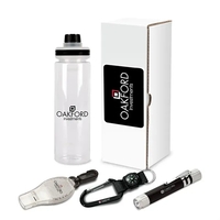 4-piece safety gift set with 25 oz. bottle, reflector whistle, carabiner......