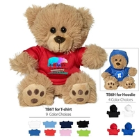 6" plush teddy bear with choice of t-shirt color.... from ASI 62660...