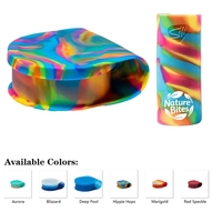 Durable silicone snack bowl with lid, ready for your custom imprint... from...