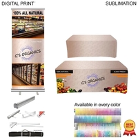 Trade Show Package, Premium Banner + Sublimated Table Throw with closed......