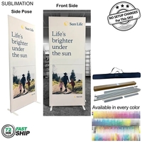 72Hr Fast Ship - Frontlit SEG Fabric Banner Stand and bag,... from ASI 53509...