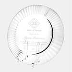 Stripe Glass Charger Plate with Acrylic Stand