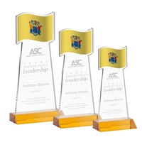 The Flag Award features a striking flag-shaped cutout at the top,... from ASI...