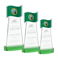 The Flag Award features a striking flag-shaped cutout at the top,... from ASI...