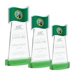 Flag Award on Alberton Base - Green