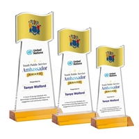 Flag VividPrint™ Award - Amber... from ASI 84592 St Regis Group / St Regis