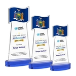 Flag VividPrint™ Award on Alberton Base - Blue