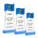 Flag VividPrint™ Award on Alberton Base - Sky Blue