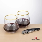 Swiss Force® Opener & Tucson Gold Rim Stemless Wine