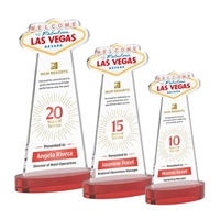 Las Vegas VividPrint™ Award on Alberton Base - Red