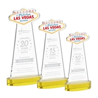 The Las Vegas Award is crafted from premium starfire crystal, featuring......