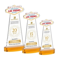 Las Vegas VividPrint™ Award on Alberton Base - Amber