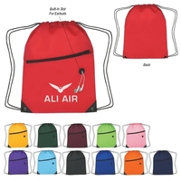 Sports pack with drawstring closure and large front zippered pocket.... from...