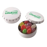 Small, round push-top tin filled with an assortment of jelly beans.... from...