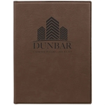 7" x 9" Leatherette Dark Brown Portfolio