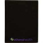 7" x 9" Leatherette Black/Gold Portfolio