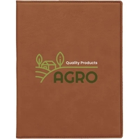 7" x 9" rawhide PU leatherette portfolio with writing pad, pen... from ASI...