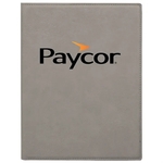 7" x 9" Leatherette Gray Portfolio