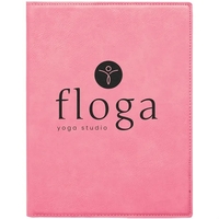 7" x 9" pink PU leather portfolio with writing pad,... from ASI 74601 Calico