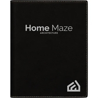 7" x 9" black and silver PU leatherette portfolio with 50... from ASI 74601...