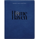 7" x 9" Leatherette Blue/Silver Portfolio