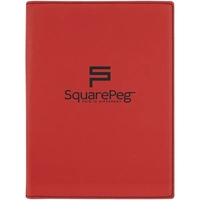 7" x 9" red PU leather portfolio with 50 page writing... from ASI 74601 Calico