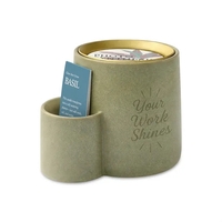 Convertible 8 oz Soy Candle with Self-Watering Ceramic Planter... from ASI...