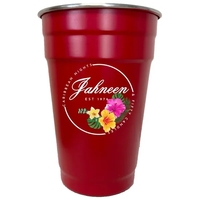 16 Oz. Red single wall stainless steel pint cup... from ASI 36988 Artek USA...