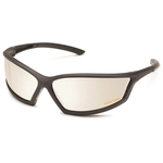 Black frame, clear lens, 4X4 safety glass