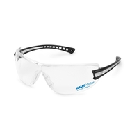 Black frame, clear lens, Luminary safety glasses