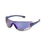 Black frame, blue mirror lens, Luminary safety glasses