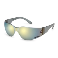 Grey frame, universal-fit temple, Starlite safety glasses. Complies with...