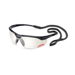 Black frame, clear mirror lens, Conqueror safety glass