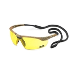 Camo frame, amber, anti-fog lens, Conqueror safety glasses