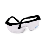 Black, durable frame, gray lens, Strobe safety glasses