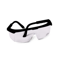 Black, durable frame, Strobe safety glasses, clear lenses