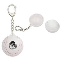 Recycled Baseball SPF15 Lip Balm Keychain... from ASI 66887 PCNA / Bullet