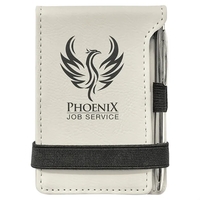 3 1/4" x 4 3/4" notepad made of white leatherette with... from ASI 74601 Calico